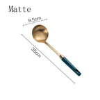 Kitchen Utensil Set 304 Stainless Steel Gold-Plated Hook Stand