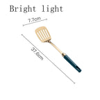 Kitchen Utensil Set 304 Stainless Steel Gold-Plated Hook Stand