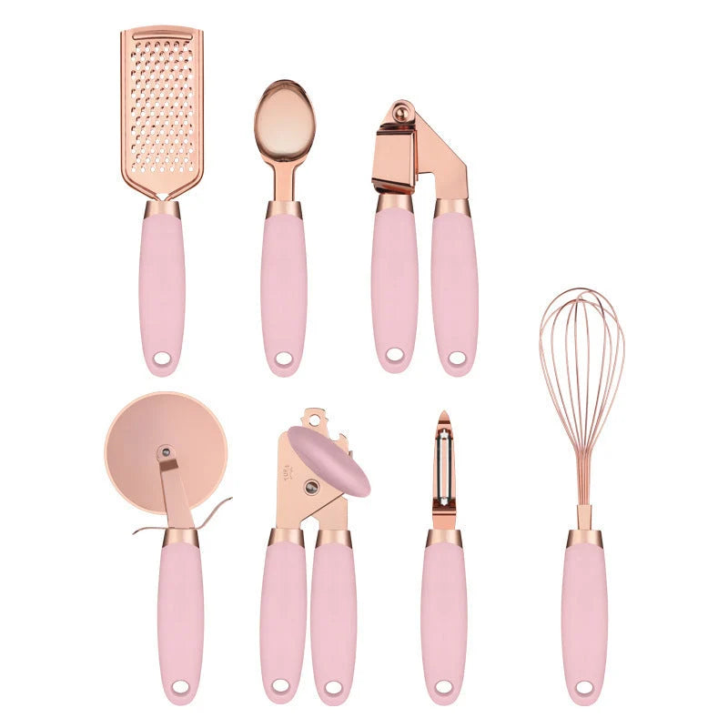 Kitchen Utensil Set 7-Piece Stainless Steel Cutlery Rack