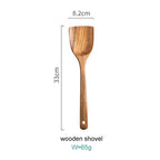 Kitchen Utensil Set Acacia Wood Non-Scratch Stand
