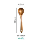 Kitchen Utensil Set Acacia Wood Non-Scratch Stand