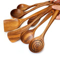 Kitchen Utensil Set Cookware Safe Natural Finish Comfort Grip