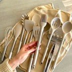 Kitchen Utensil Set Heat-Resistant Silicone 12-Piece With Bucket