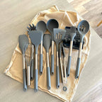 Kitchen Utensil Set Heat-Resistant Silicone 12-Piece With Bucket