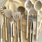 Kitchen Utensil Set Heat-Resistant Silicone 12-Piece With Bucket