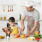 Kitchen Utensil Set Natural Wood 11-Piece Countertop Holder