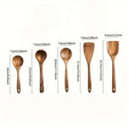 Kitchen Utensil Set Natural Wood Ergonomic Set of 5