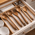 Kitchen Utensil Set Natural Wood Heat-Resistant Non-Scratch