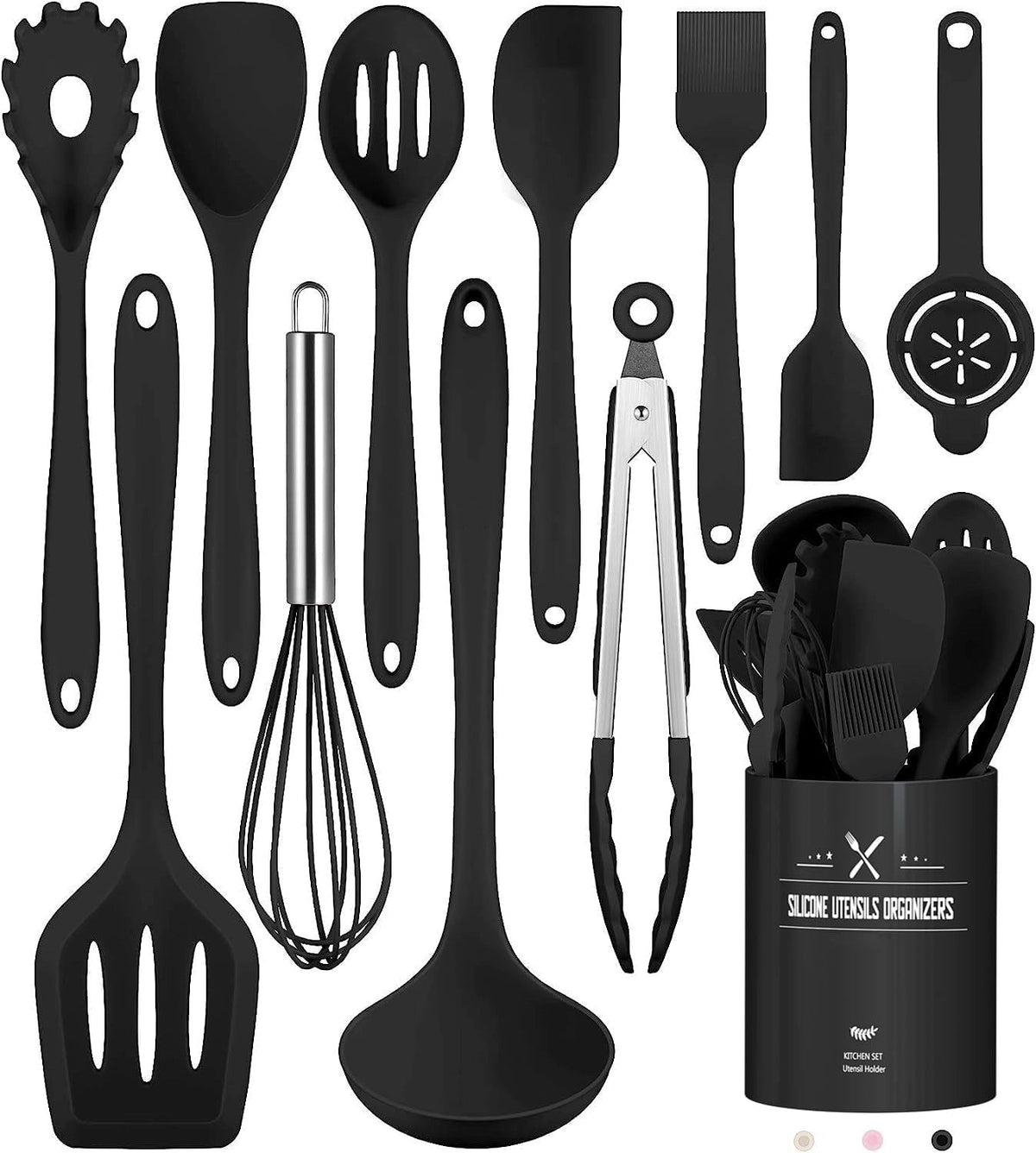 Kitchen Utensil Set Non-Stick Heat-Resistant Silicone 12-Piece