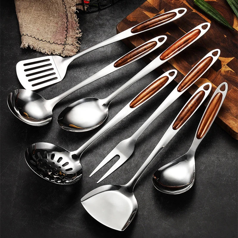 Kitchen Utensil Set Stainless Steel Dishwasher Safe 5-Piece