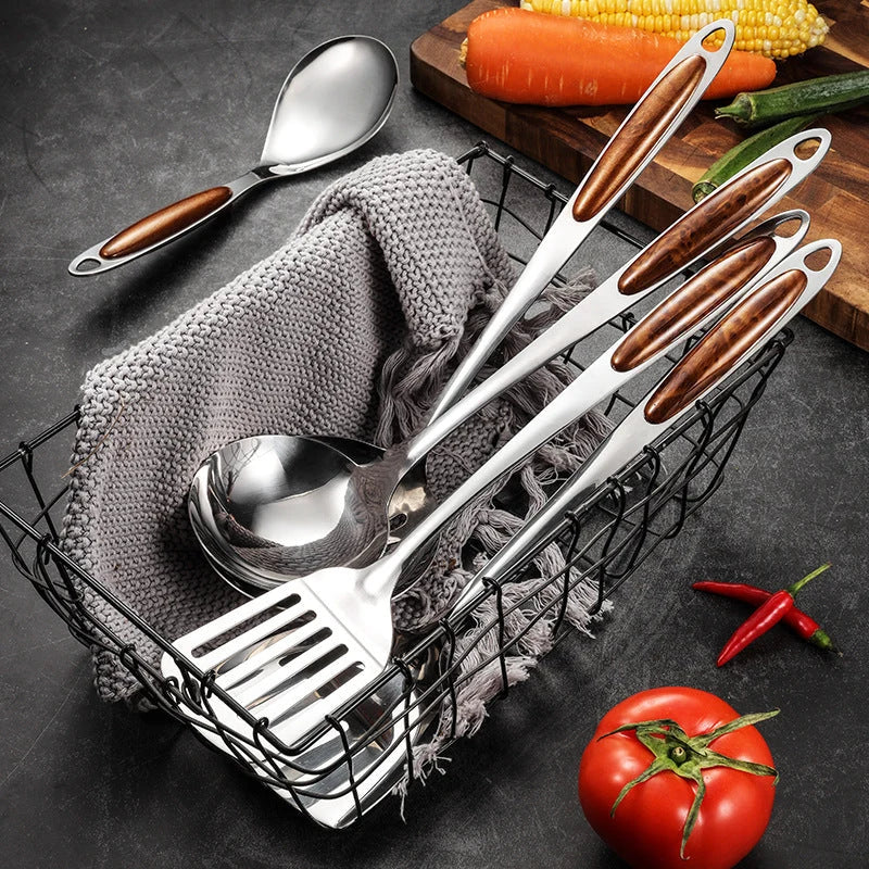 Kitchen Utensil Set Stainless Steel Dishwasher Safe 5-Piece