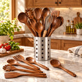 Kitchen Utensil Set Teak Wood Heat-Resistant 11-Piece