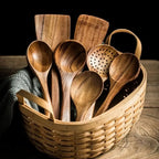 Kitchen Utensil Set Teak Wood Non-Scratch