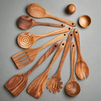 Kitchen Utensil Set Teak Wood Non-Scratch
