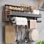 Kitchen Wall Rack Thickened Aluminum Drill-Free Mounting