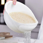 Kitchen Wash Basket Dual-Function Fine Drainage Holes Ergonomic Handle