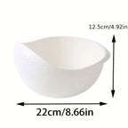 Kitchen Wash Basket Dual-Function Fine Drainage Holes Ergonomic Handle