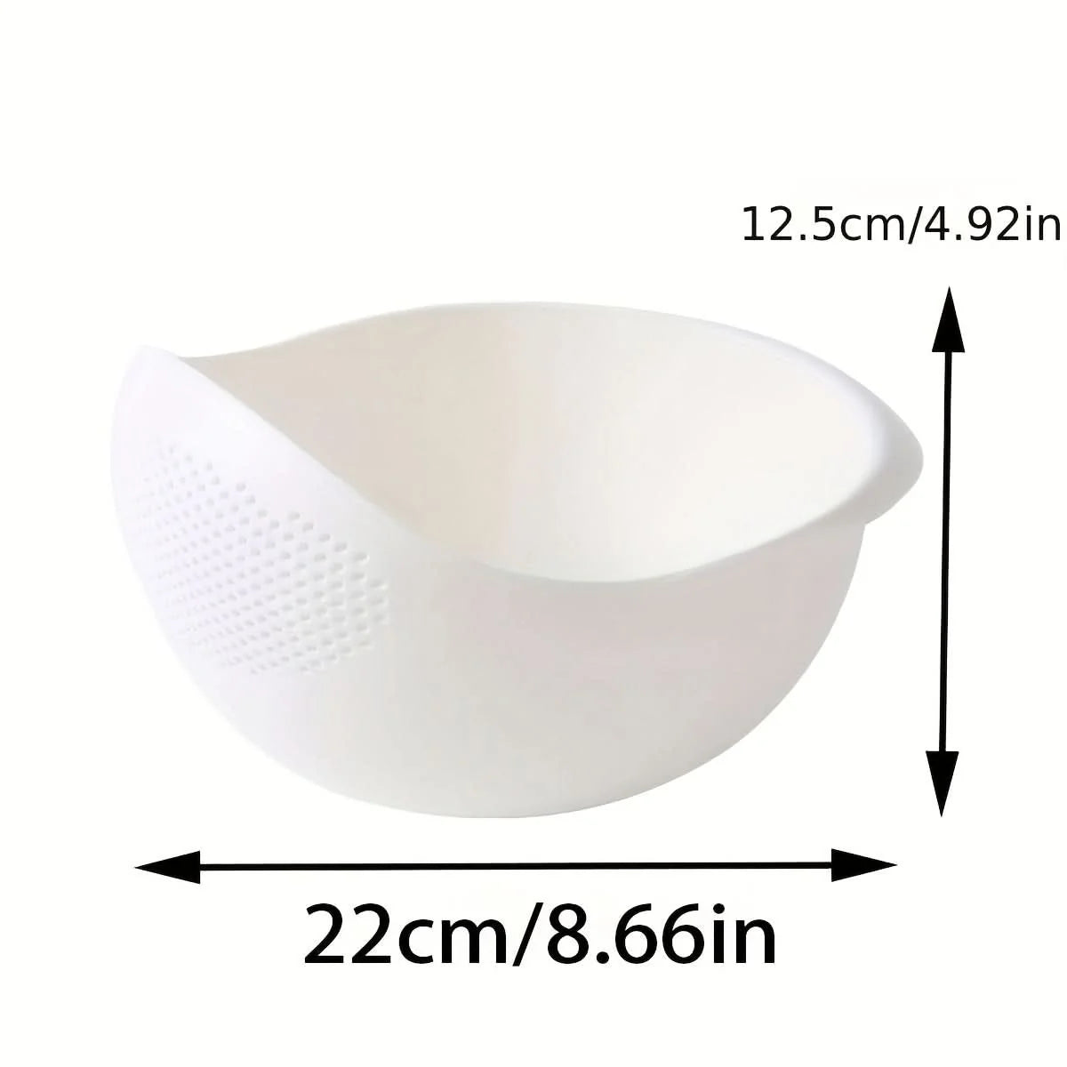 Kitchen Wash Basket Dual-Function Fine Drainage Holes Ergonomic Handle