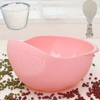 Kitchen Wash Basket Dual-Function Fine Drainage Holes Ergonomic Handle