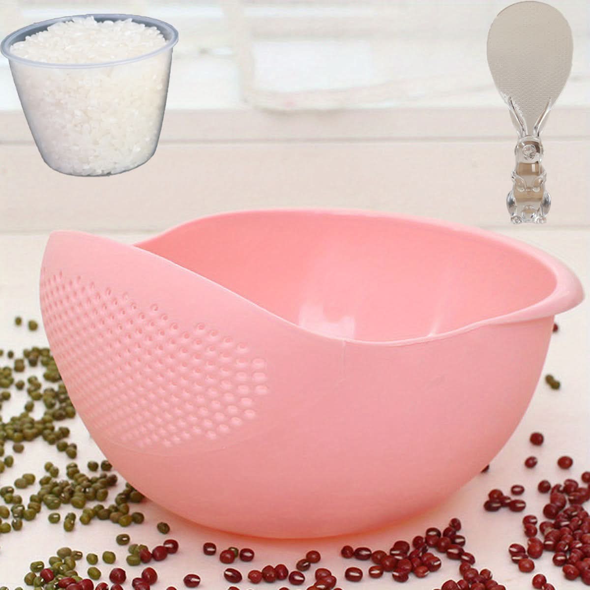 Kitchen Wash Basket Dual-Function Fine Drainage Holes Ergonomic Handle