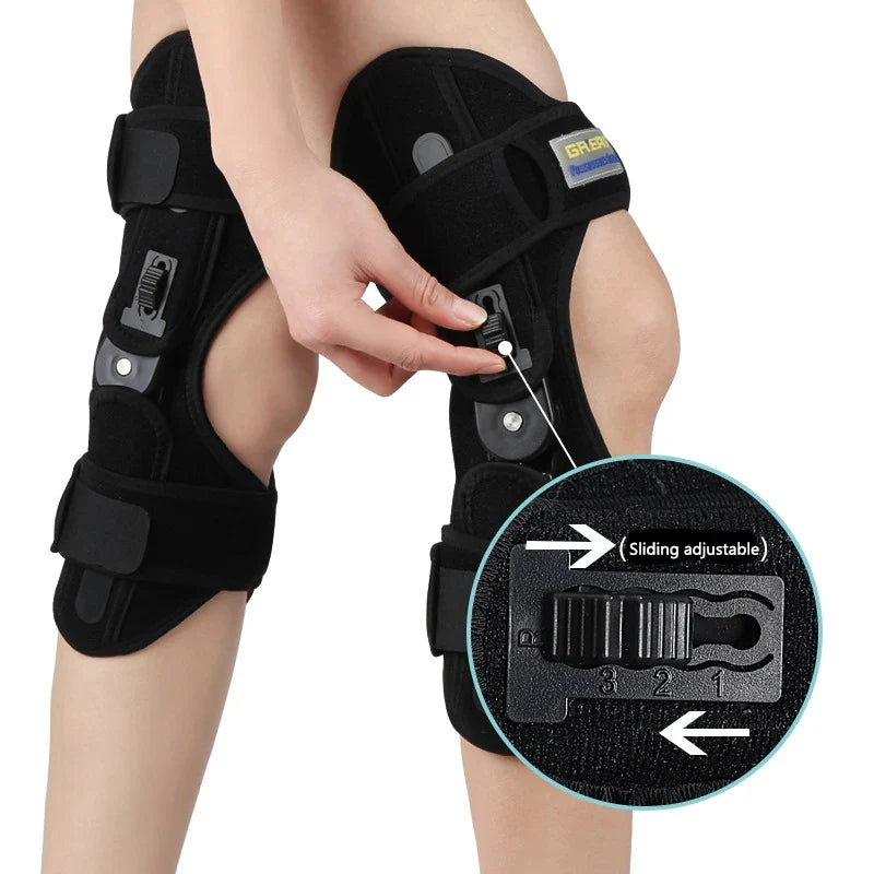 Knee Brace Adjustable Straps Reinforced Metal Stabilizers