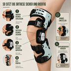 Knee Brace Double Hinge Adjustable Straps & Padded Lining