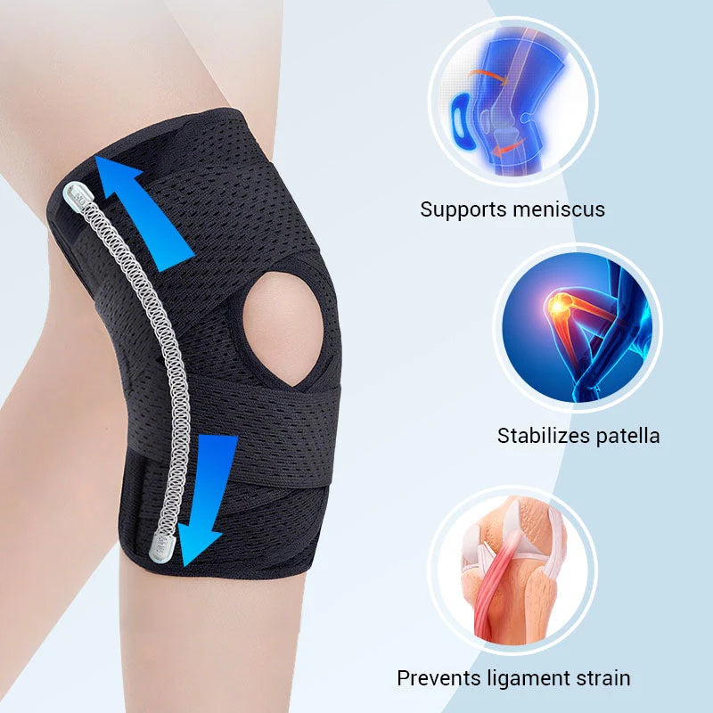 Knee Brace Open Patella Adjustable Compression