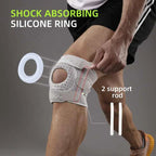 Knee Brace Open Patella Silicone Ring & Dual Stabilizers