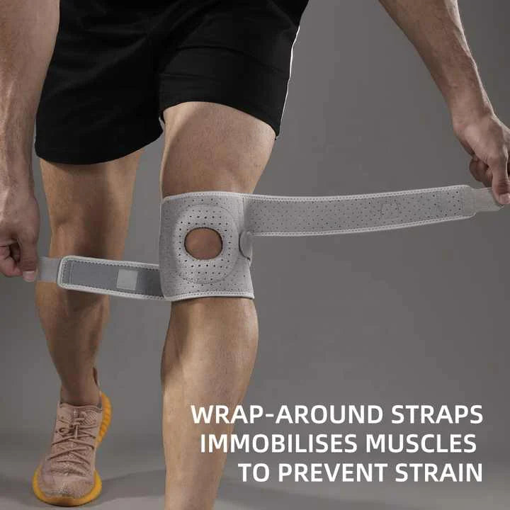 Knee Brace Open Patella Silicone Ring & Dual Stabilizers