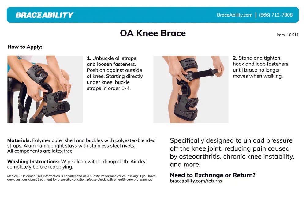 Knee Brace Unloader Adjustable Stainless Steel Hinges