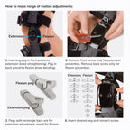 Knee Brace Unloader Adjustable Stainless Steel Hinges