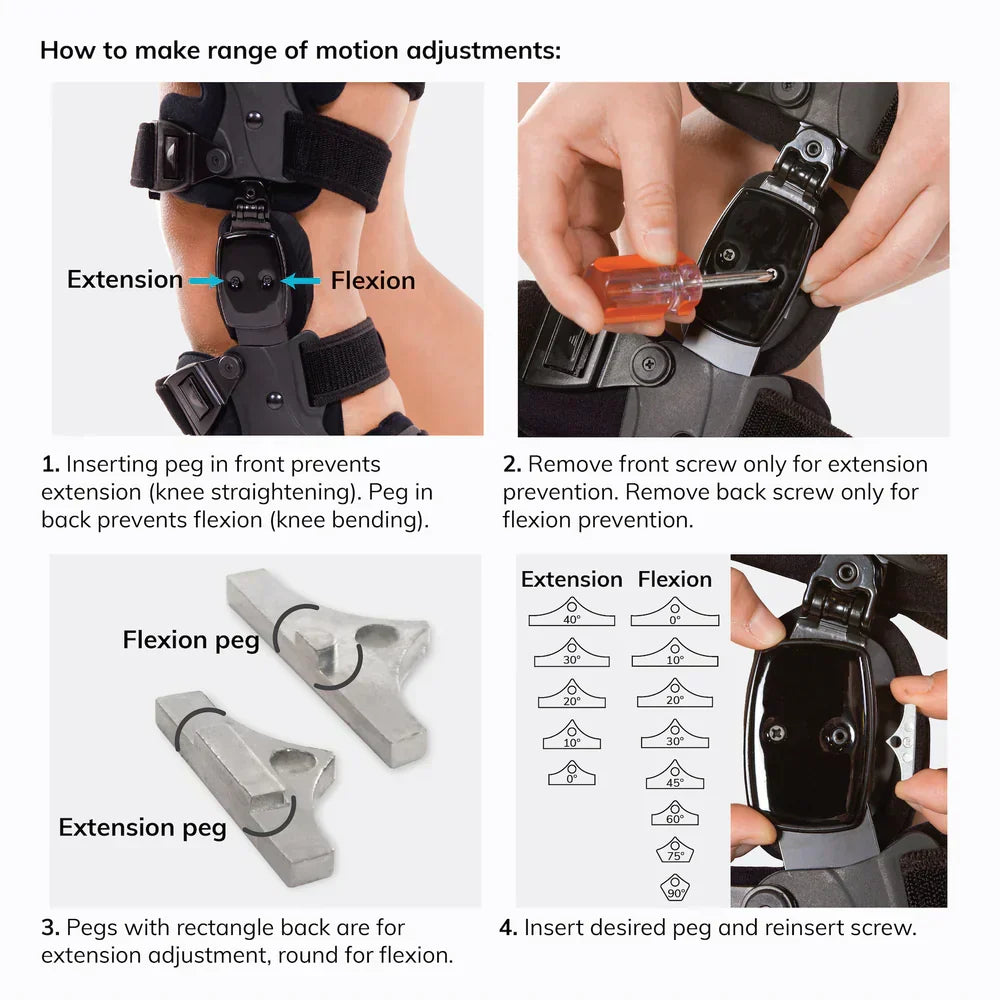 Knee Brace Unloader Adjustable Stainless Steel Hinges