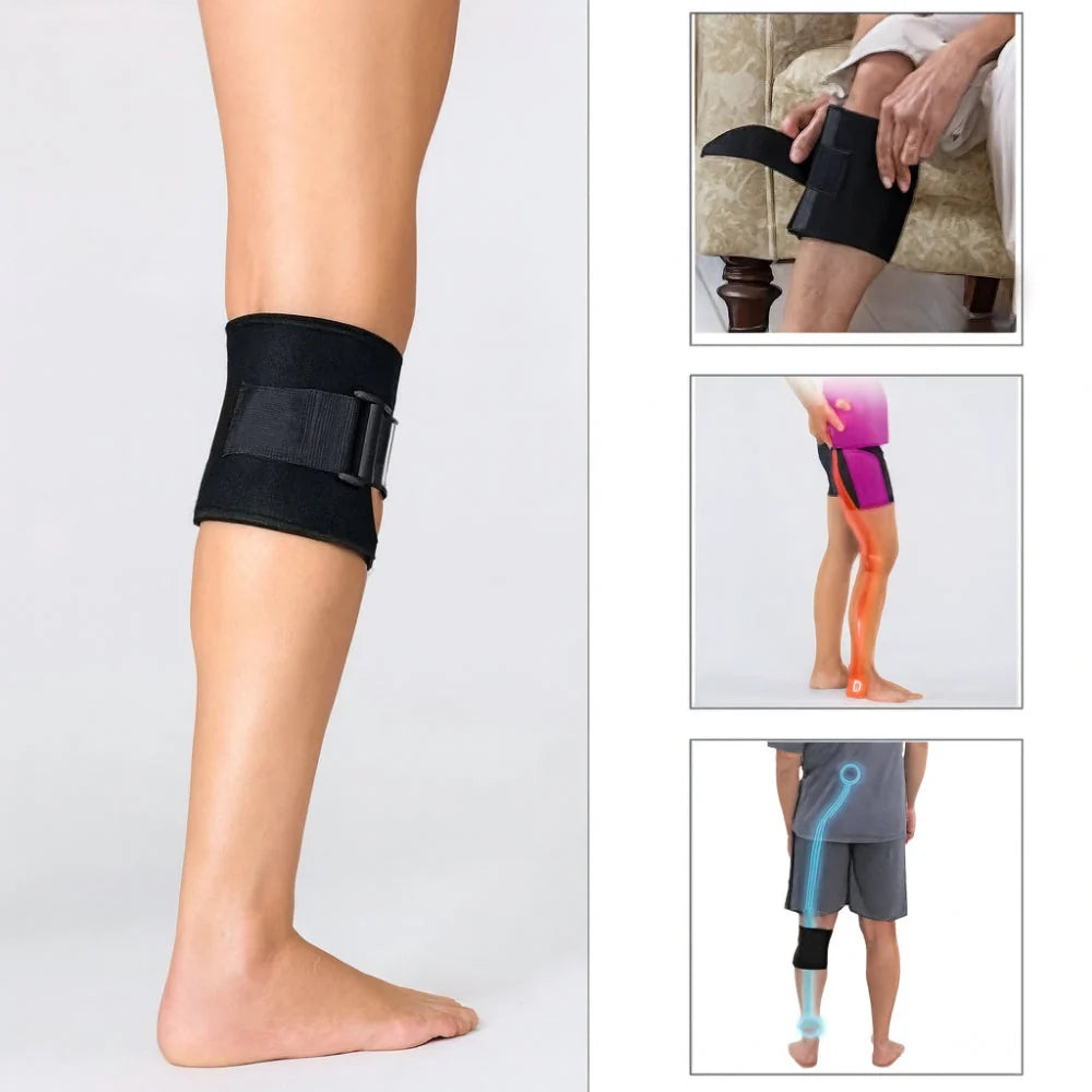 Knee Compression Wrap Adjustable Cushioned Pressure Pad