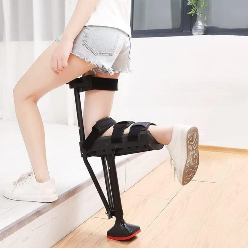 Knee Crutch Hands-Free Padded Adjustable Height