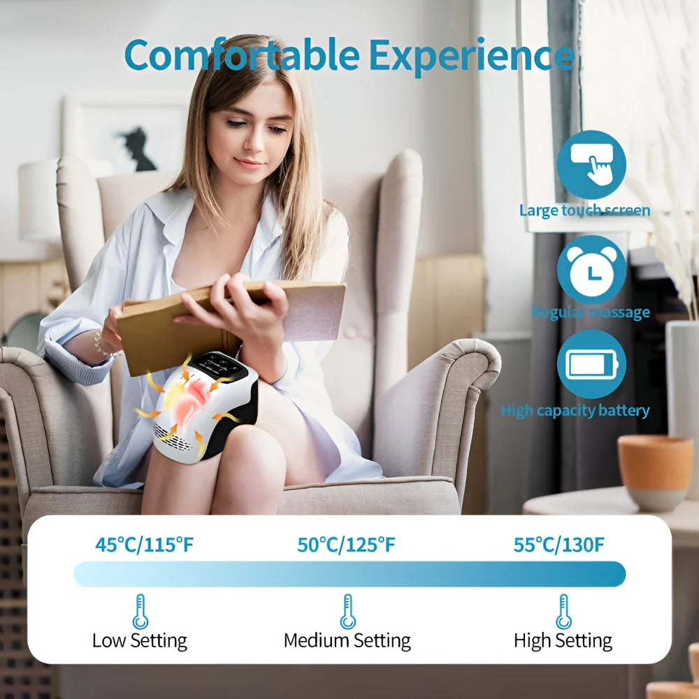 Knee Heating Pad Cordless USB Rechargeable Adjustable Heat