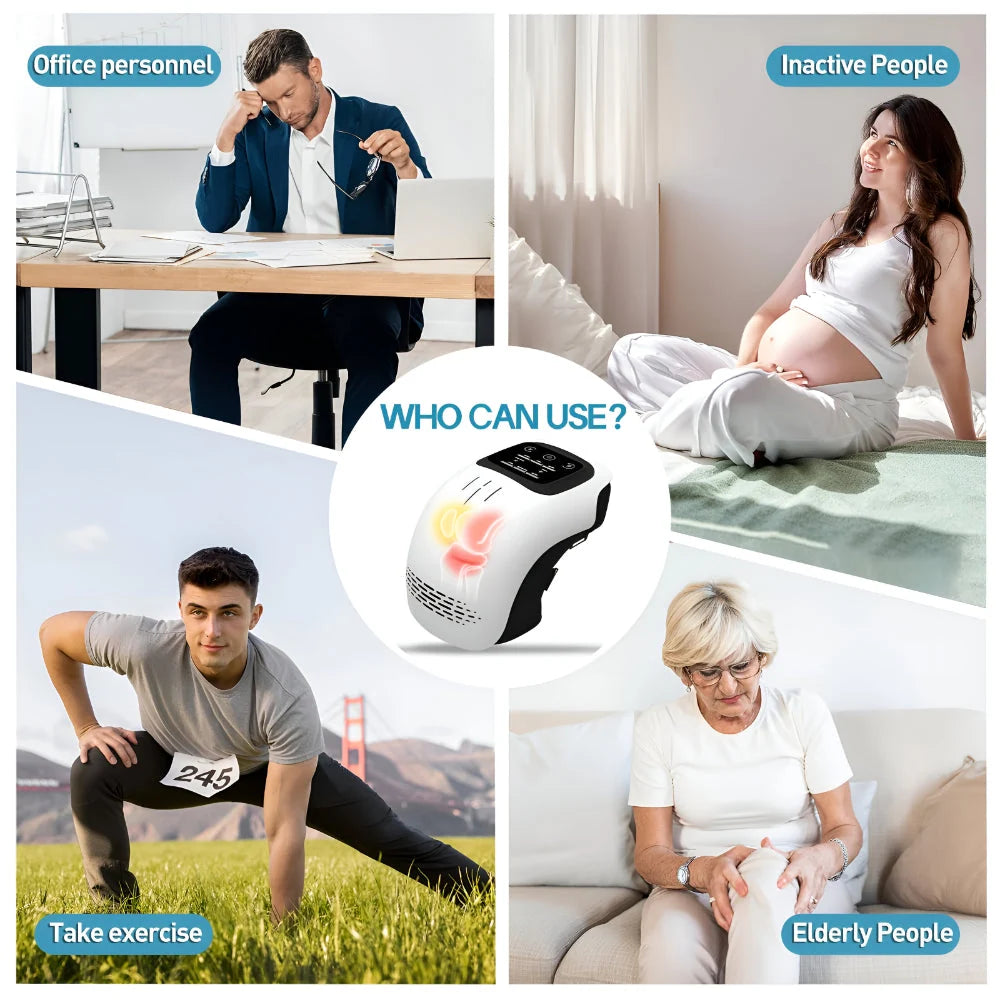 Knee Heating Pad Cordless USB Rechargeable Adjustable Heat