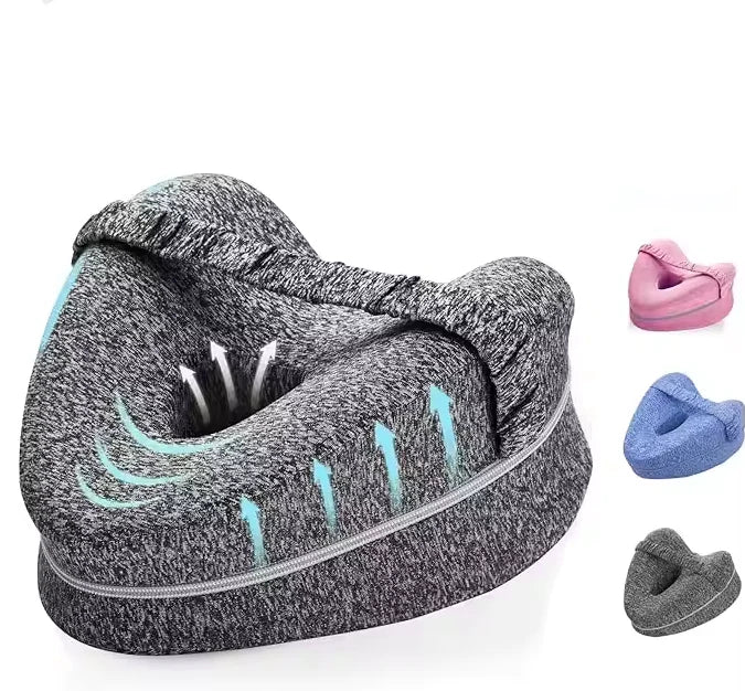 Knee Pillow Contoured Memory Foam Adjustable Strap