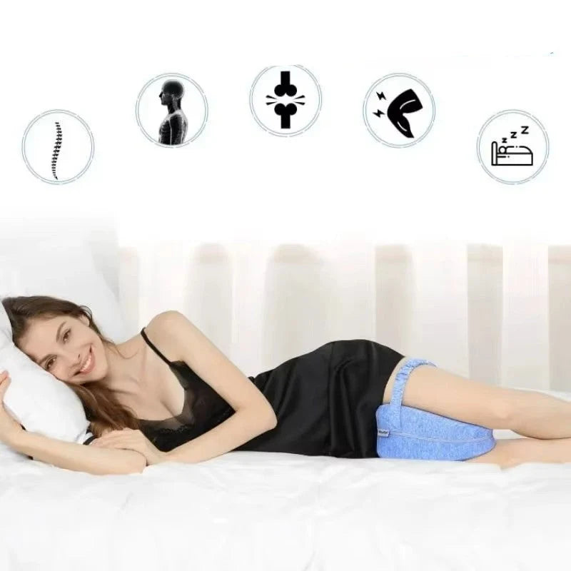 Knee Pillow Contoured Memory Foam Adjustable Strap