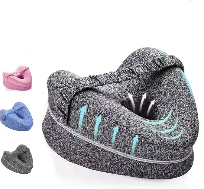 Knee Pillow Contoured Memory Foam Adjustable Strap