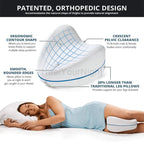 Knee Pillow Ergonomic Memory Foam Removable Cover