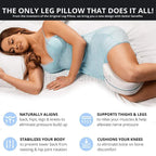 Knee Pillow Ergonomic Memory Foam Removable Cover