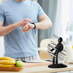 Knife Holder Humanoid Sculpture Stainless Steel Space-Saving