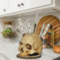 Knife Holder Skull Design Durable Resin Fits Various Sizes