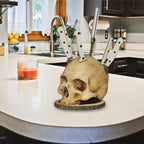 Knife Holder Skull Design Durable Resin Fits Various Sizes