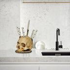 Knife Holder Skull Design Durable Resin Fits Various Sizes