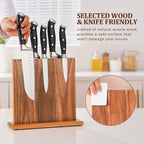 Knife Holder Solid Acacia Wood & Strong Magnets