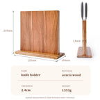 Knife Holder Solid Acacia Wood & Strong Magnets