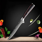 Knife Set High-Carbon Blades Wood Handles Set Of 8
