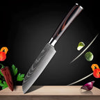 Knife Set High-Carbon Blades Wood Handles Set Of 8