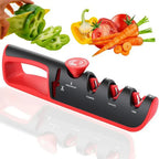 Knife Sharpener 4-in-1 Adjustable Angle Ceramic & Tungsten Slots